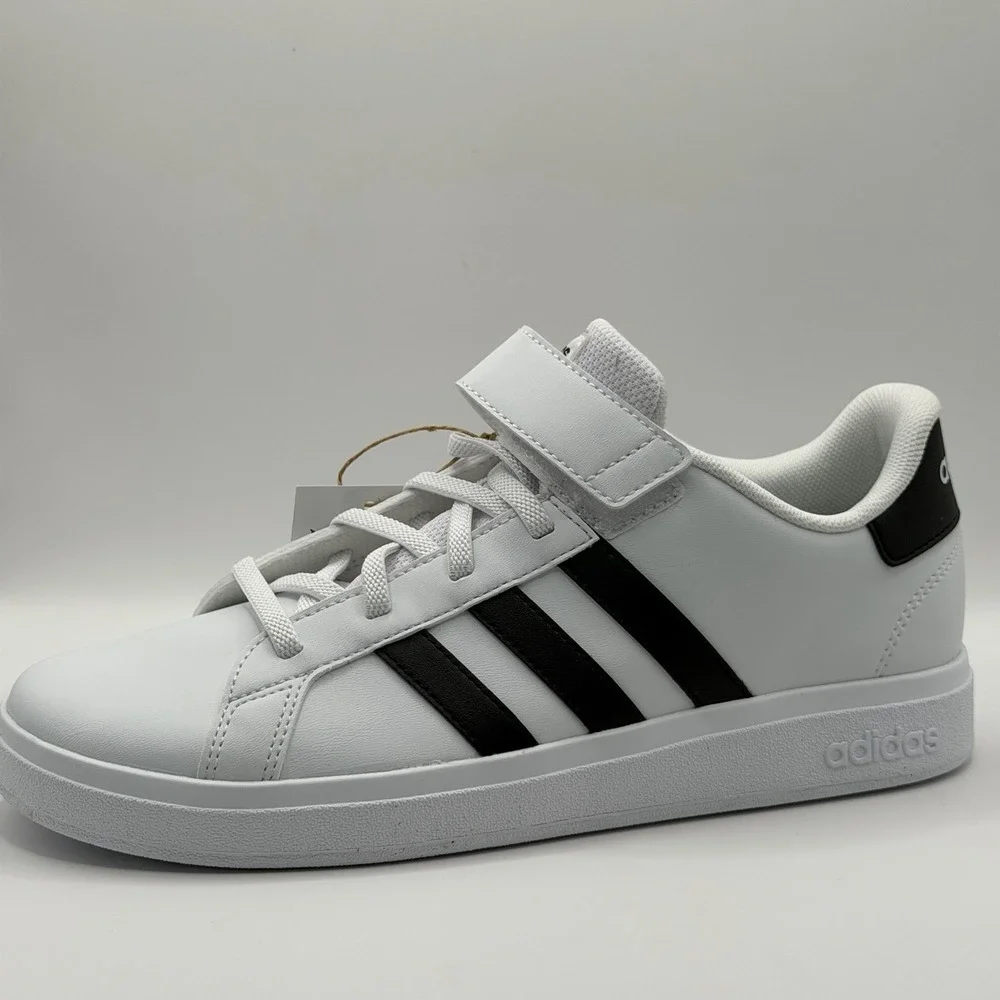 Adidas Grand Court 2.0 EL K White/Black Kid's Sneakers - Size 6 NWB GW6521
